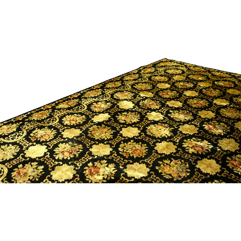 Handmade Silk and Wool Area Rug