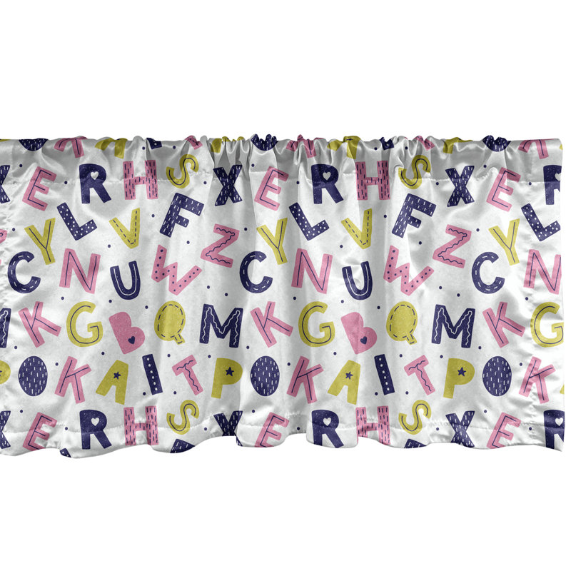 Ensemble de 2 cantonnières Ambesonne Alphabet