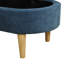 Repose-pieds 44 po en tissu de fourrure bleu - repose-pieds moelleux avec rangement (30,36 lb)