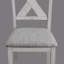 Rustic Farmhouse Style Transitional 5-Piece Dinette Dining Set Rectangular Table Linen Look Fabric Upholstered Chair Seat