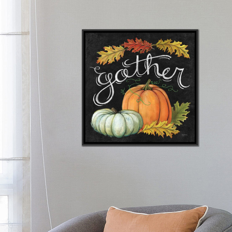 «Autumn Harvest III», impression sur toile, H 18 po x l 18 po x P 1,5 po, Toile avec cadre noir, Pas de tapis