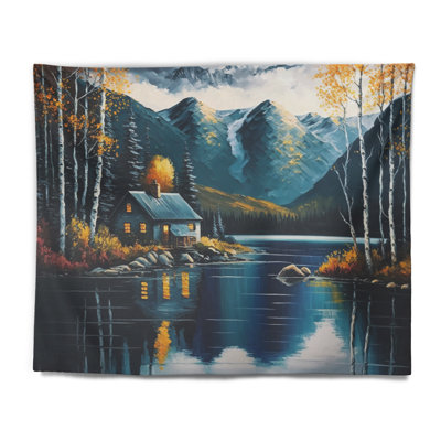 Tapisserie en polyester avec des punaises