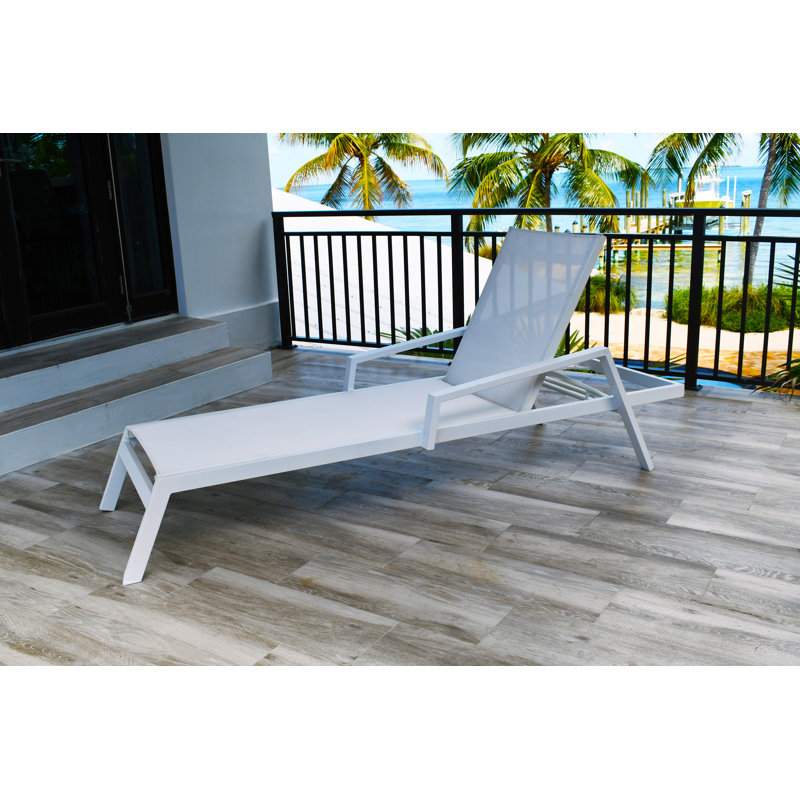 Mykonos Outdoor Rust-Resistant Metal Chaise Lounge