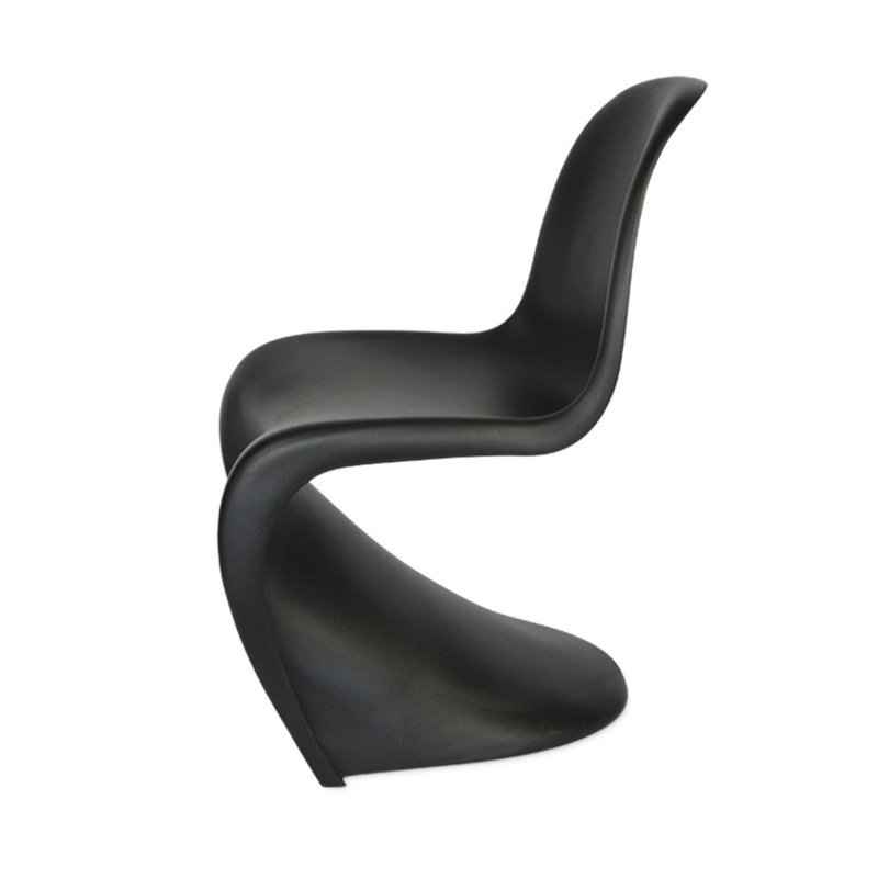 Cisne 17'' H Stacking Side Chair, Black