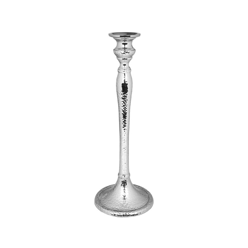 Bougeoir en acier inoxydable, Argent, H 10,5 po x l 2 po x P 2 po