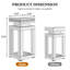 Table d'appoint à miroir argenté, tables d'appoint modernes en diamant concassé, petite table basse pour le salon, la chambre à coucher, 11,8 po x 11,8 po x 23,6 po