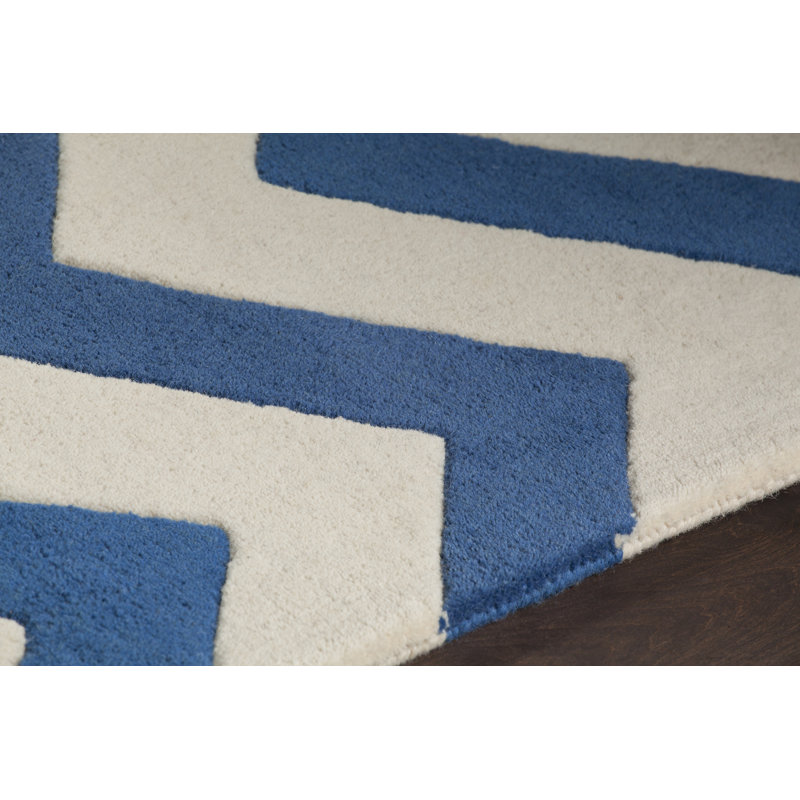 Tapis blanc en laine touffeté à la main Stonebridge, 7 pi x 10 po