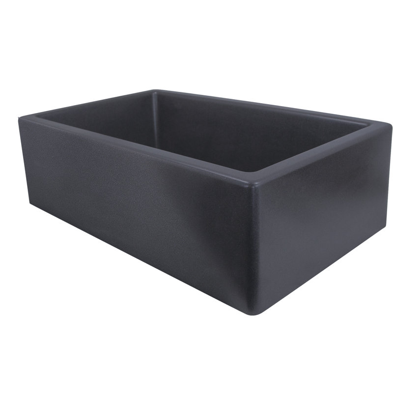 Plymouth 32.75'' L Single Basin Kitchen Sink, Titanium Gray