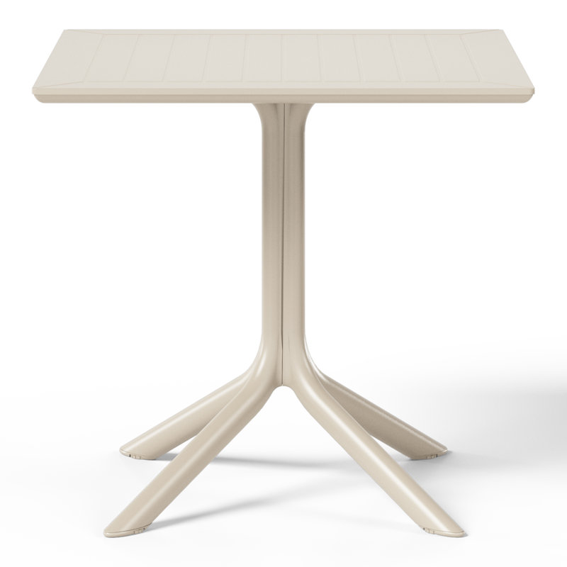 4-Person Outdoor Square Dining Set, Beige