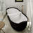 Hudson 67" x 30" Solid Surface Stone Soaking Bathtub with Pollow