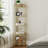 Corner Shelf Stand, 5-Tier Glass Bookshelf Bookcase, Bathroom Organizer, Plant Stand, Steel Frame, Tempered Glass, Modern Style for Living Room, Bathroom, Kitchen, Gold-1504562883-1525654540