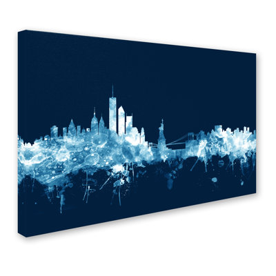 " New York Skyline Navy "