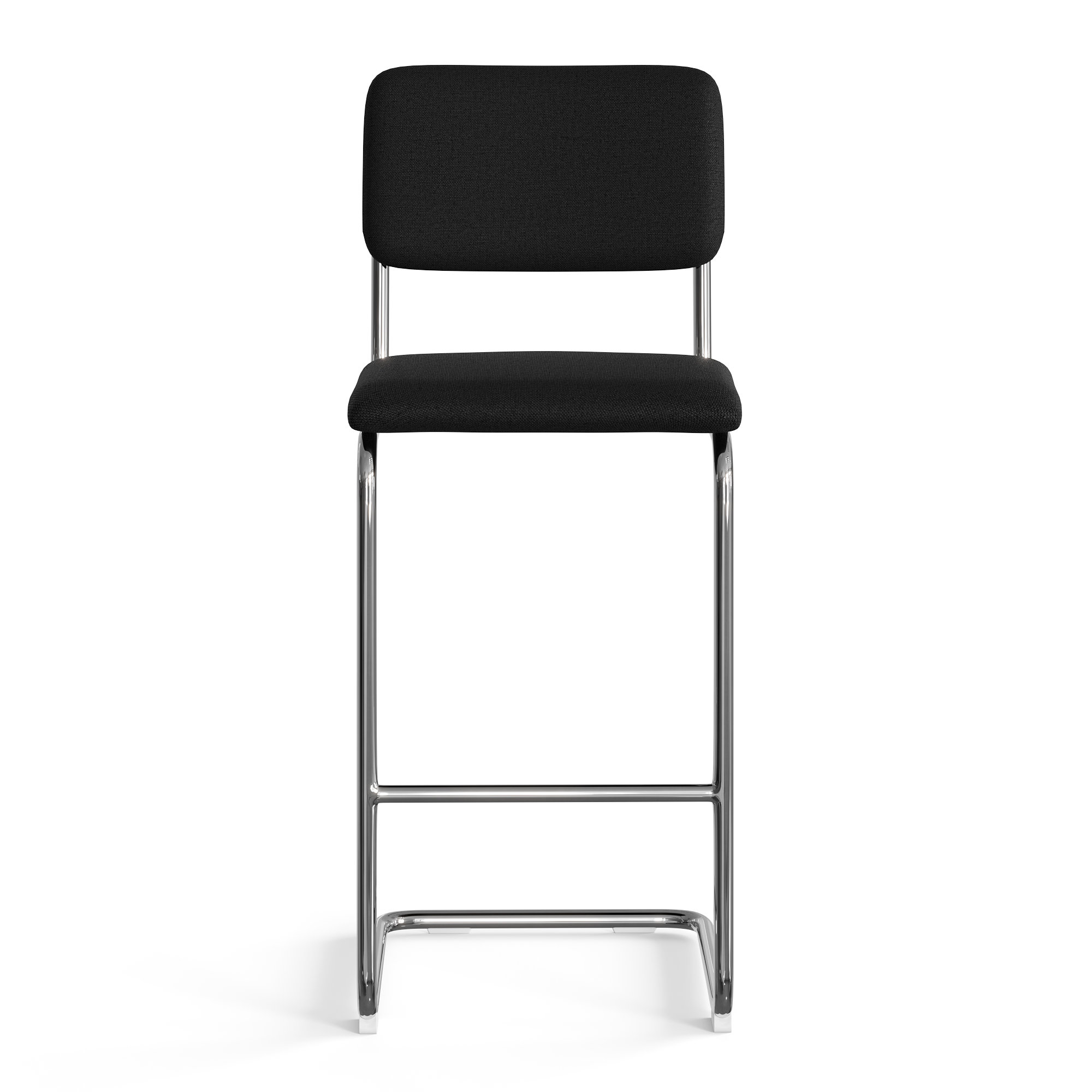 Walsh Linen Bar & Counter Stool, Black, Bar Stool (30” Seat Height)