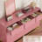 Pink 53.5" 7 Drawer Dresser, Modern Chest with Metal Legs for Bedroom Living Room-1337136467