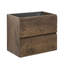 Meuble-lavabo mural de couleur noyer - 24w-105, 2 tiroirs, préassemblé, silencieux, au style élégant et attrayant