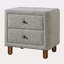 Mobilier de chambre à coucher classique à deux tiroirs gris avec deux tiroirs