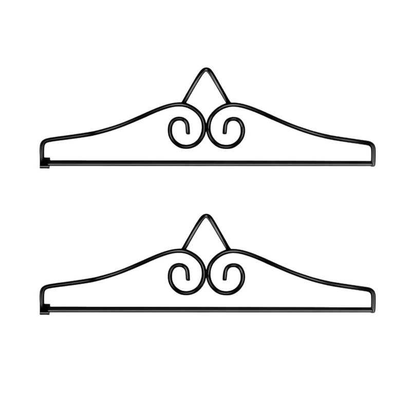 Paquet de 2 cintres muraux de drapeau de jardin, cintre de bannière noir antirouille pour petits drapeaux, décoration murale intérieure et extérieure