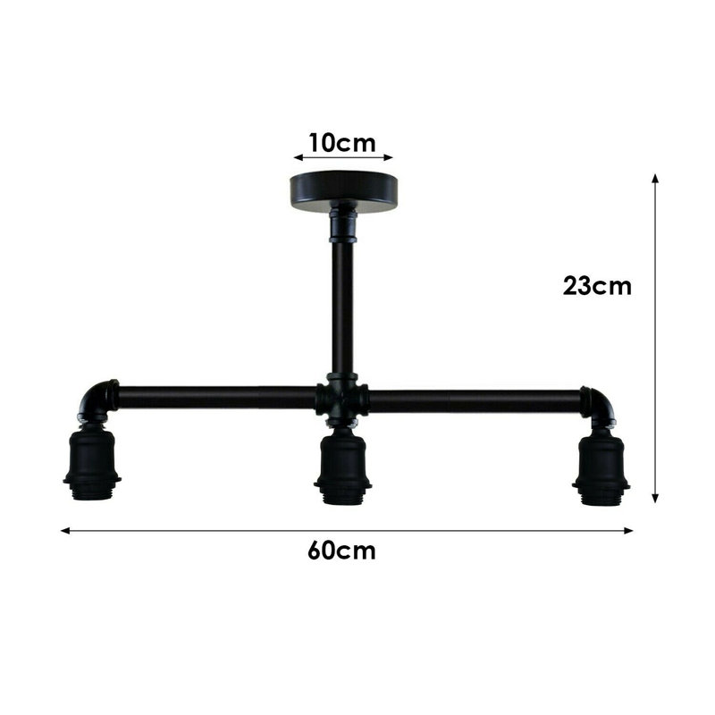 Hinnenkamp Semi Flush Mount, Black