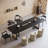 Black Rectangular Solid Wood Dining Table-108221549