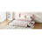 Upholstered Wingback Platform Bed With Trundle And Drawers-282603908