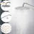 10" Brushed Nickle Roud Rain Shower Head And Handheld Shower Head Set-129525331