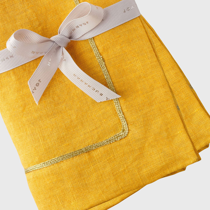 Linen Square Napkins, Yellow