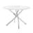 Modern Dining Furniture 1pc Round Faux Marble Top Dining Table