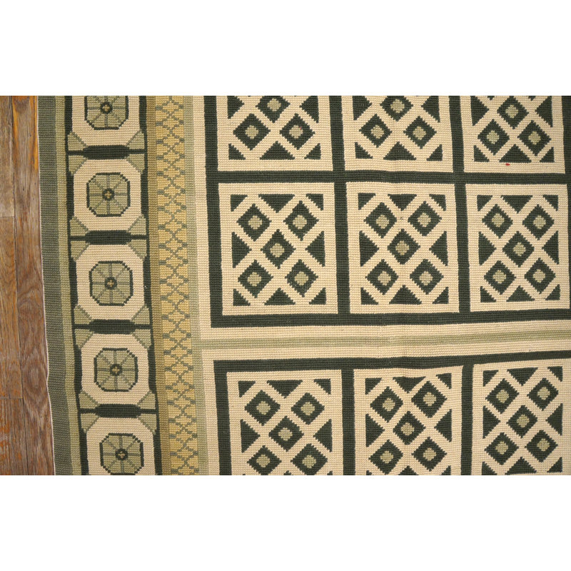 Flatweave Wool Geometric Area Rug
