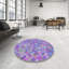 Tapis bleu/rose à motifs-341756365