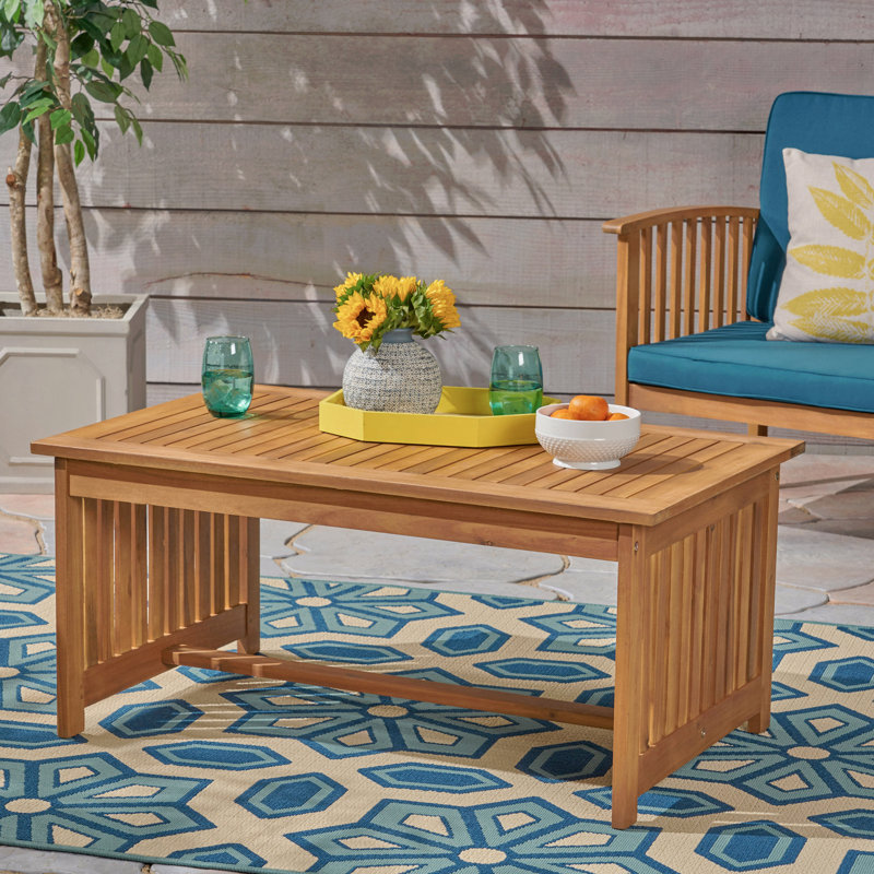Table basse en acacia, Brun