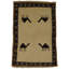 Tapis beige / bleu marine en laine et en coton 3 pi x 5 pi Paskell