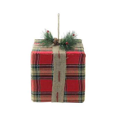 Ornement de Noël 8,5 "rouge et brun