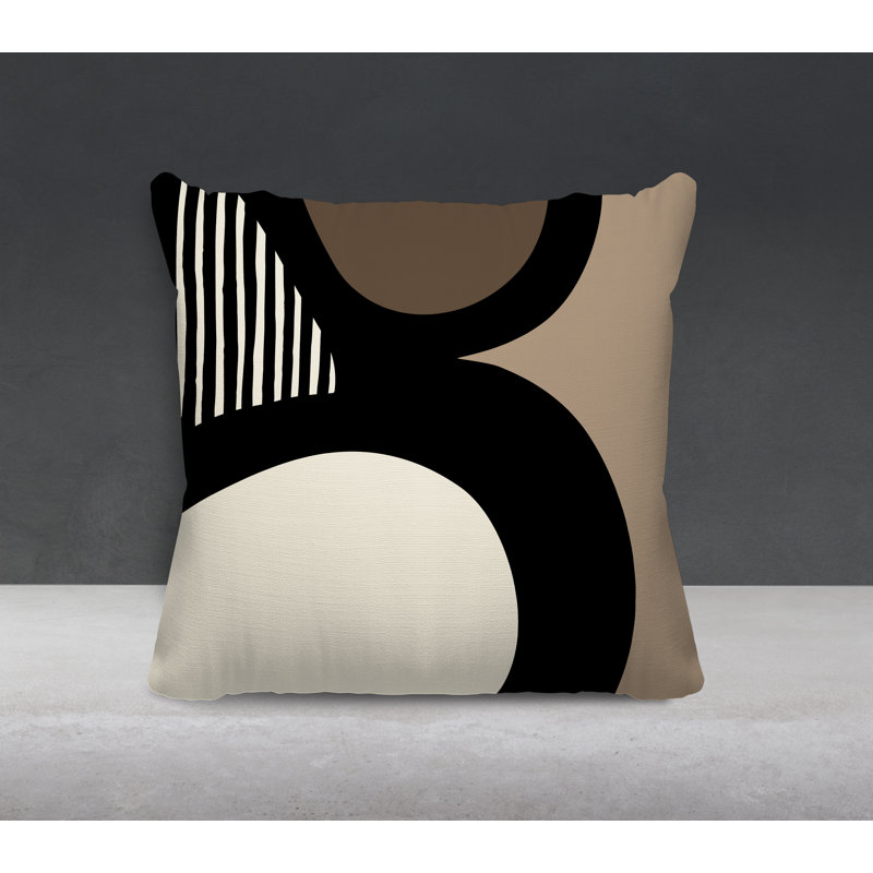 Coussin intérieur / extérieur en polyester filé Lara, 19 po x 19 po, Blanc cassé