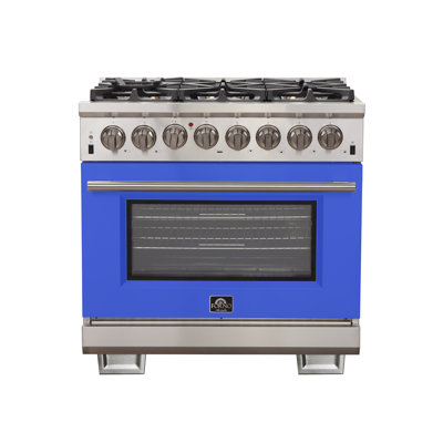 Capriasca 36" 5.32 cu. ft. Freestanding Duel Fuel Range
