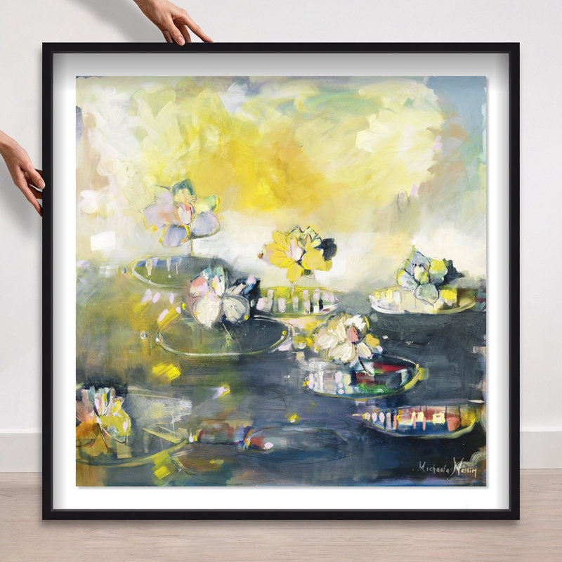 Oliver Gal Michaela Nessim - Through the Sunrise Floral & Botanical - Luxury Shadowbox Framed Wall Art, 25.5" H x 25.5" W