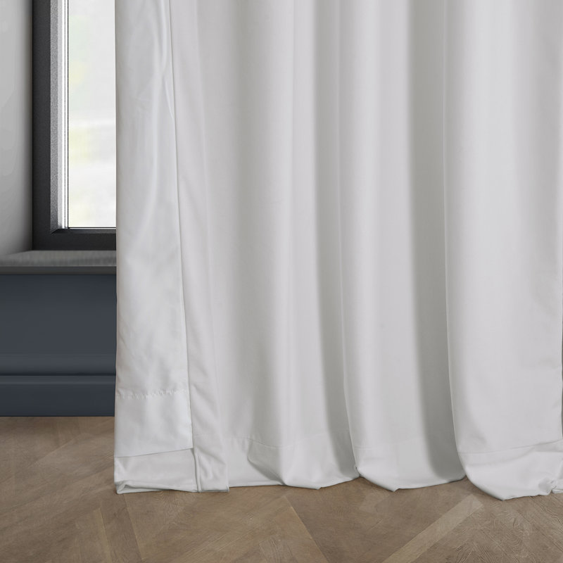 Rideaux en velours moelleux Matra pour chambre à coucher ‑ rideaux obscurcissants pour les fenêtres de salon, panneau simple