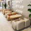 Banc rembourré en similicuir restaurant Cafe Cafe-101773548