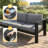All-Aluminum Outdoor Sofa for all Weather, 3-Person Patio Seating with Soft Cushion, Outdoor Seating with 3.2" Widened Armrest-88452334