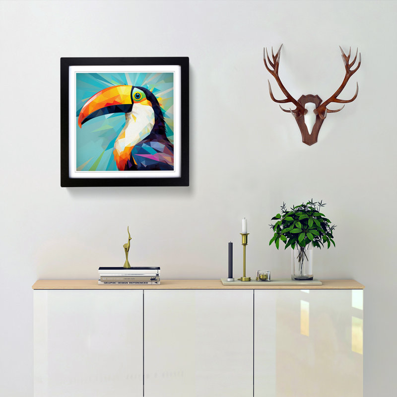 Toucan Constructivism - Framed Print, Black