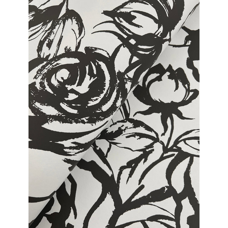 Nelda Rose Wallpaper, Black