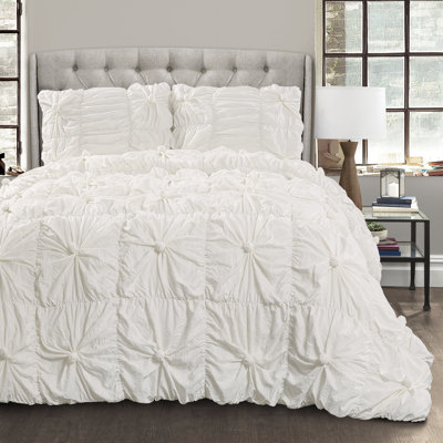 Ensemble d'édredon 100% coton moderne et contemporain Bella 3 pièces