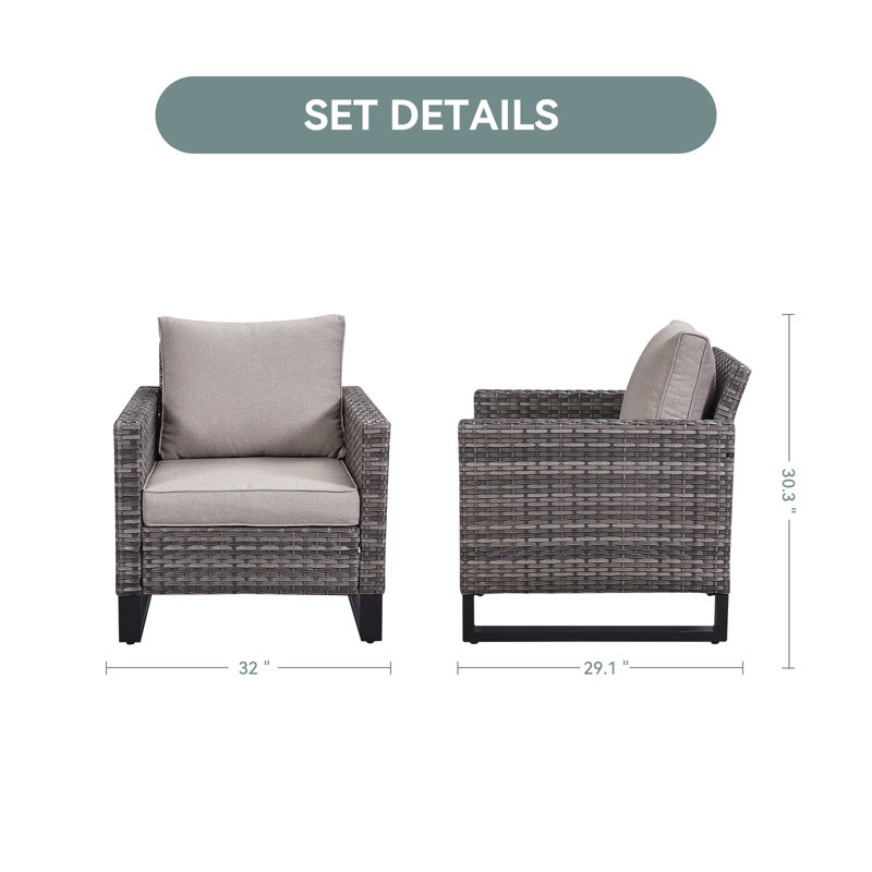 Ingvald Outdoor Lounge Chair, Grey, Grey