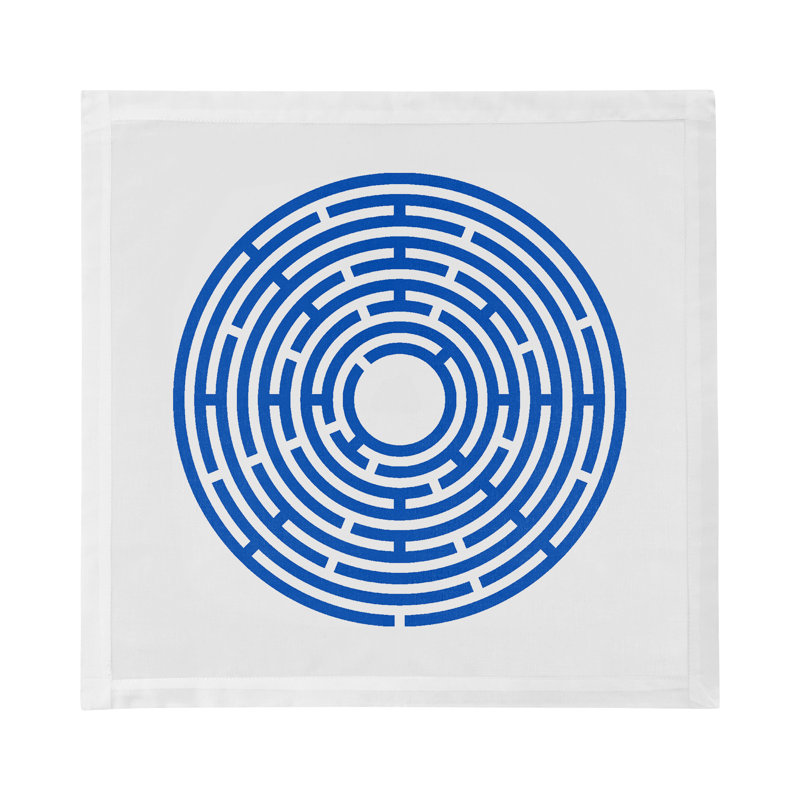 Serviettes en satin de coton Constellations Maze