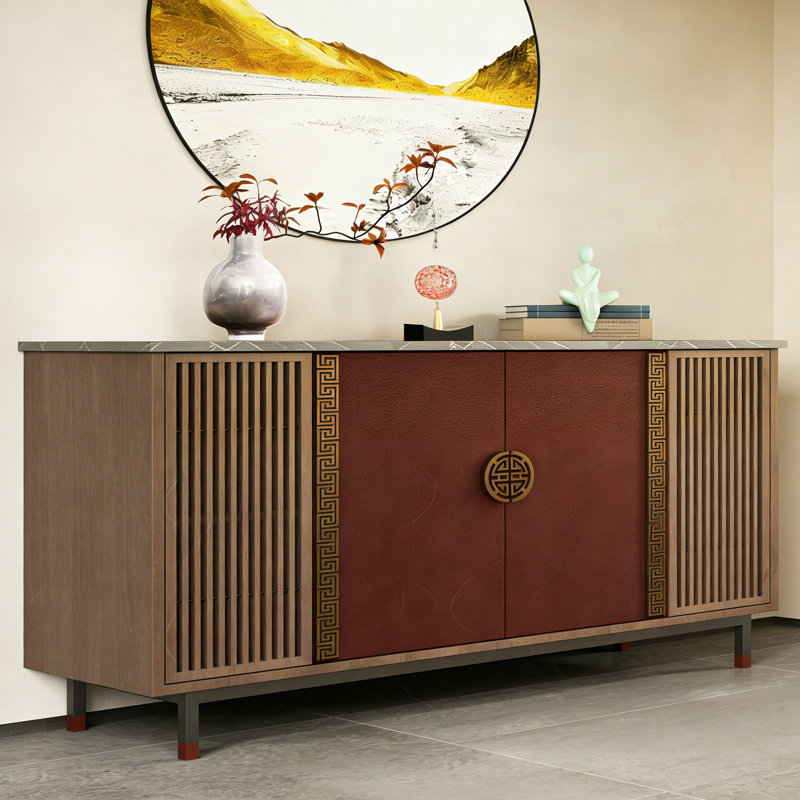 Buffet rétro simple et léger de luxe, H 35,4 po x l 78,7 po x P 15,7 po