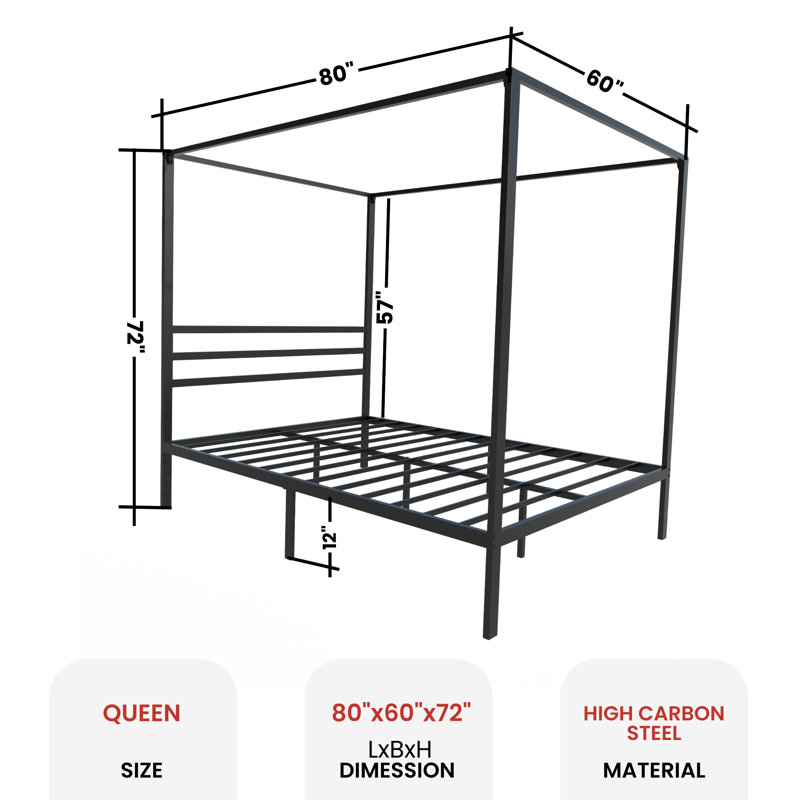 Canopy Bed Frame, Queen