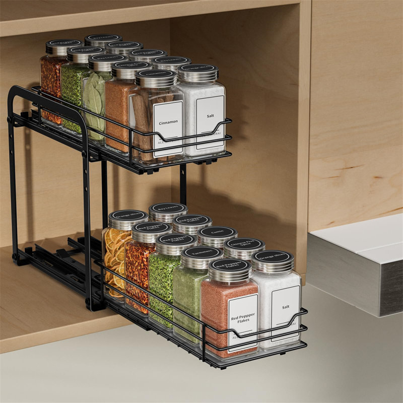 Stainless Steel Spice Rack, 23cm H x 15cm W x 27cm D