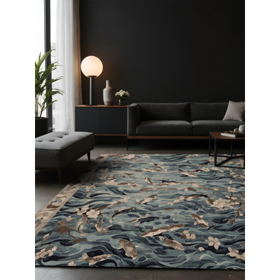 Tapis gris soyeux et moelleux