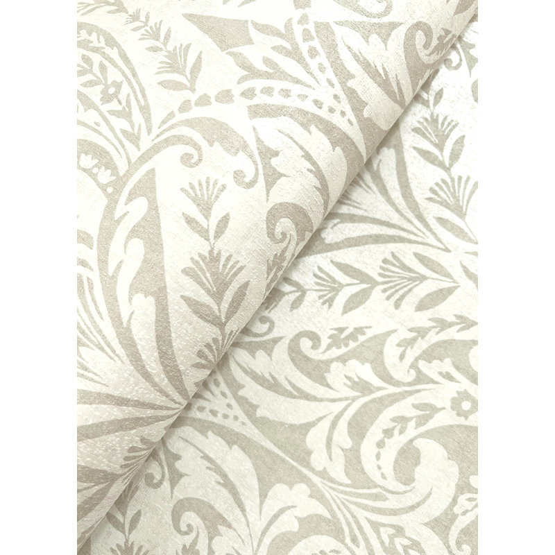 Berkshire Butter Damask Wallpaper, Beige