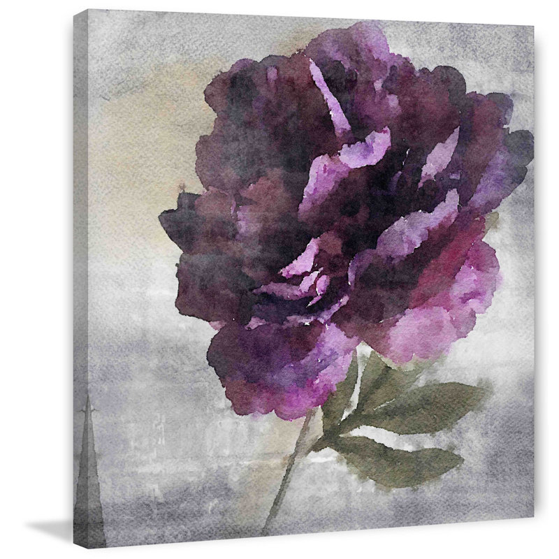 « seule fleur », reproduction d’art sur toile tendue, H 48 po x l 48 po x l 1,5 po
