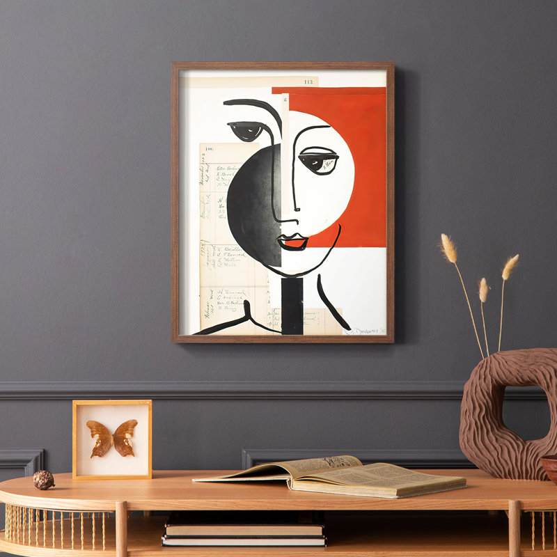 «Face of A Century IV», reproduction encadrée - bois massif, Brun, H 28 po x l 22 po